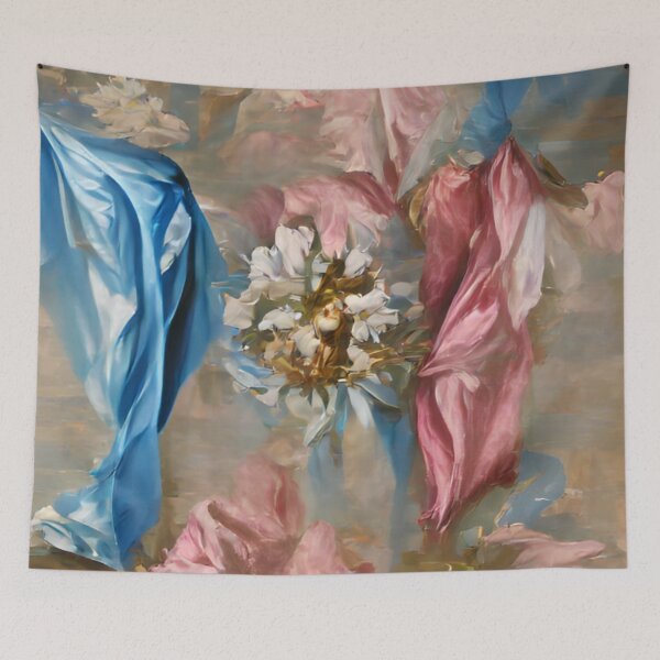 Item preview, Pink and Blue Silk Flowers designed and sold by ~.