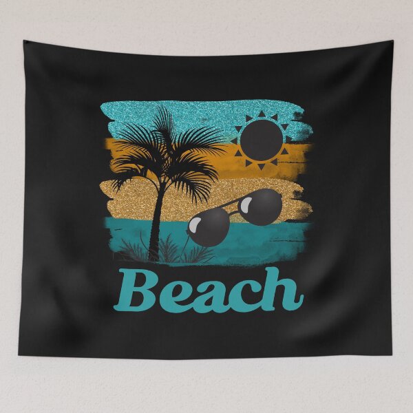 Item preview, Beach Palm Scene designed and sold by HappyLifeCreate.