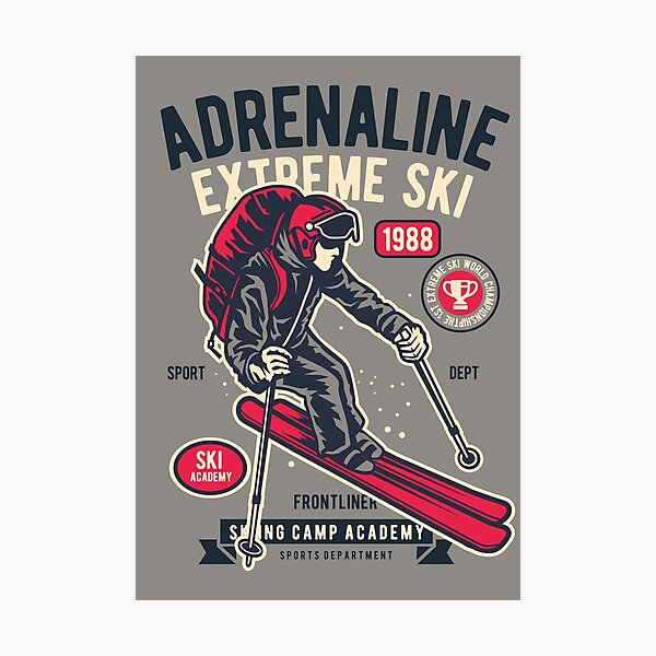 Item preview, Adrenaline Extreme Ski - Vintage Design designed and sold by easyeye.