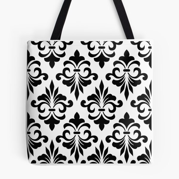 Item preview, Black Geometric Damask Pattern V3 designed and sold by PressedOak.
