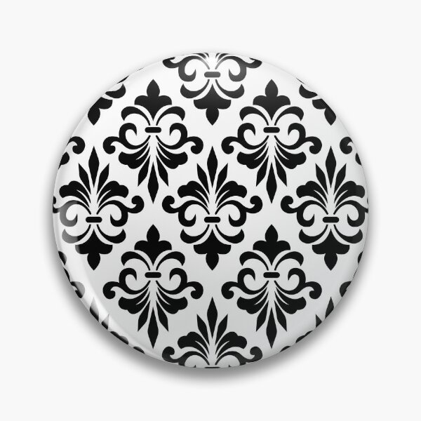 Item preview, Black Geometric Damask Pattern V3 designed and sold by PressedOak.