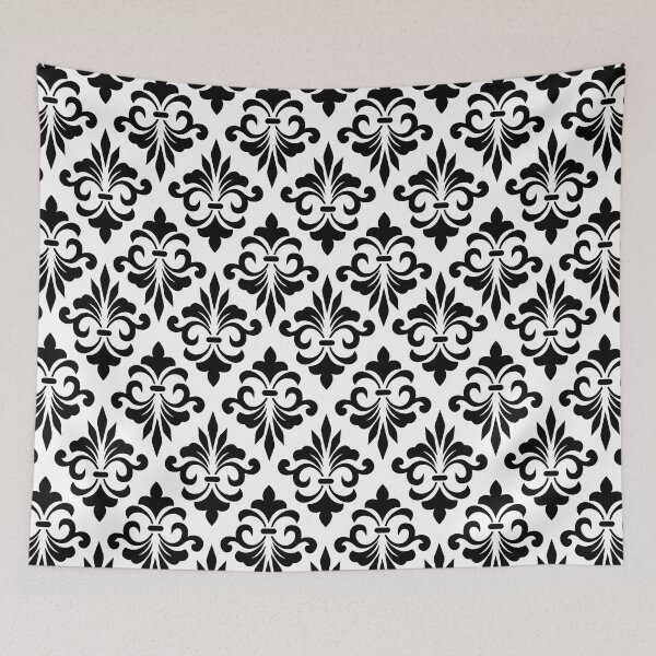 Item preview, Black Geometric Damask Pattern V3 designed and sold by PressedOak.
