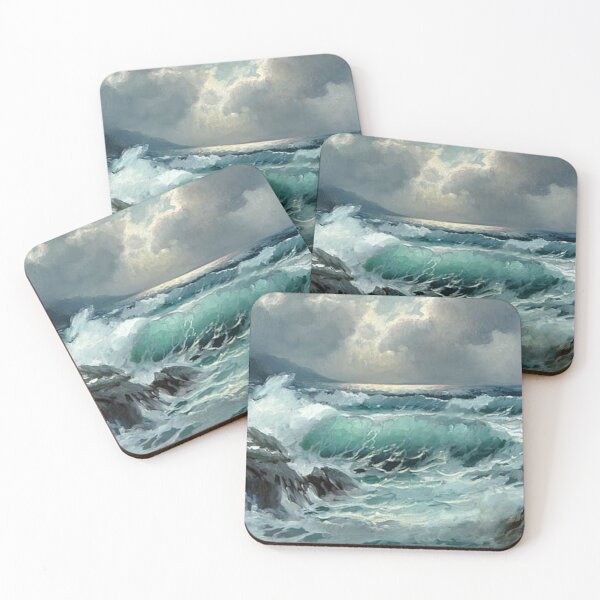 Item preview, Powerful Wave Crashing on Rocky Shoreline designed and sold by SweetMySpot.