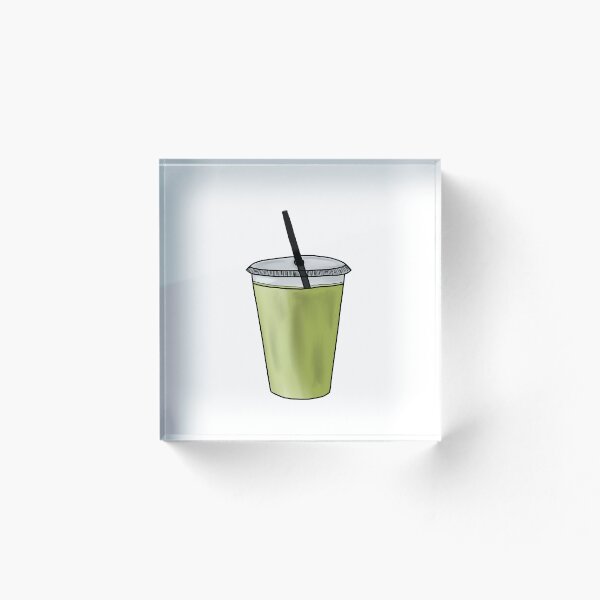 Aperçu de l'œuvre Art latte au thé vert matcha glacé créée et vendue par thesofiaarchive.