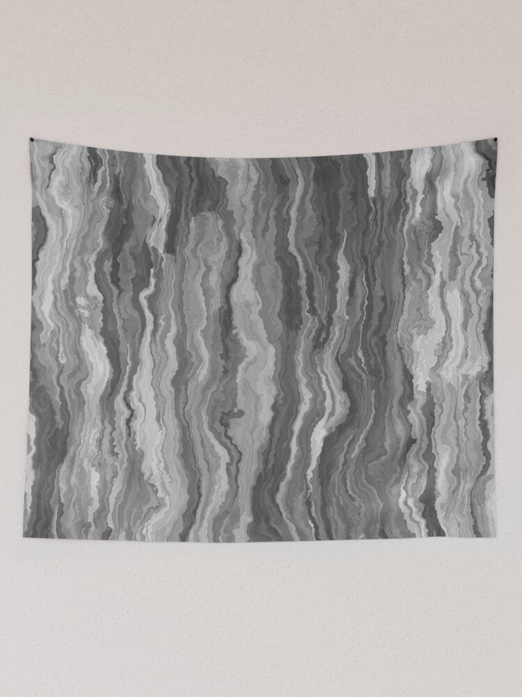Aperçu 2 sur 3. Tentures avec l'œuvre Digital Abstract Striped Watercolor Painting Light, Mid-tone and Dark Gray / Grey créée et vendue par ColorOfTheYears.