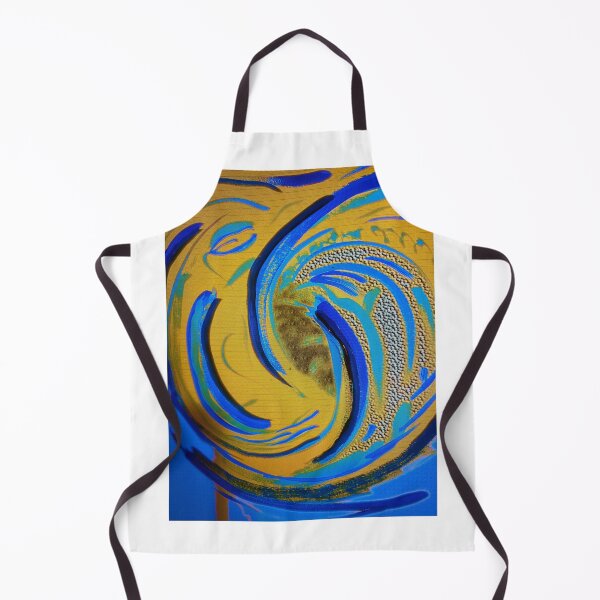 Item preview, Abstract in blue and gold designed and sold by InSightByGail.