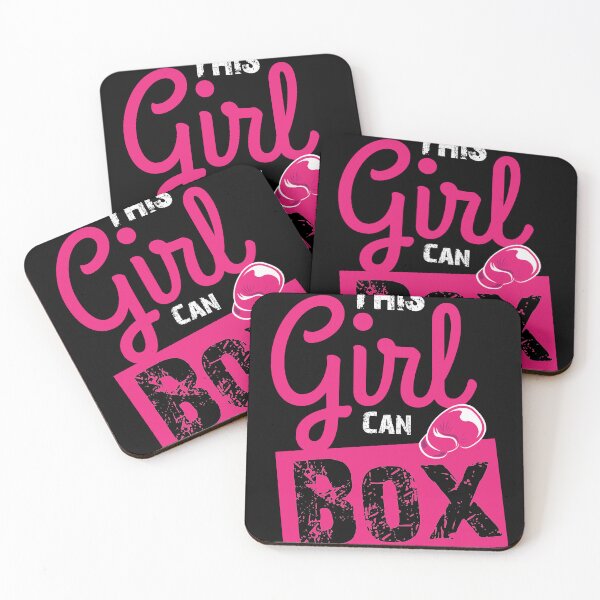 Item preview, This Girl can Box Quote Vintage Boxer Boxing Gloves Design  designed and sold by Rzelemenz.