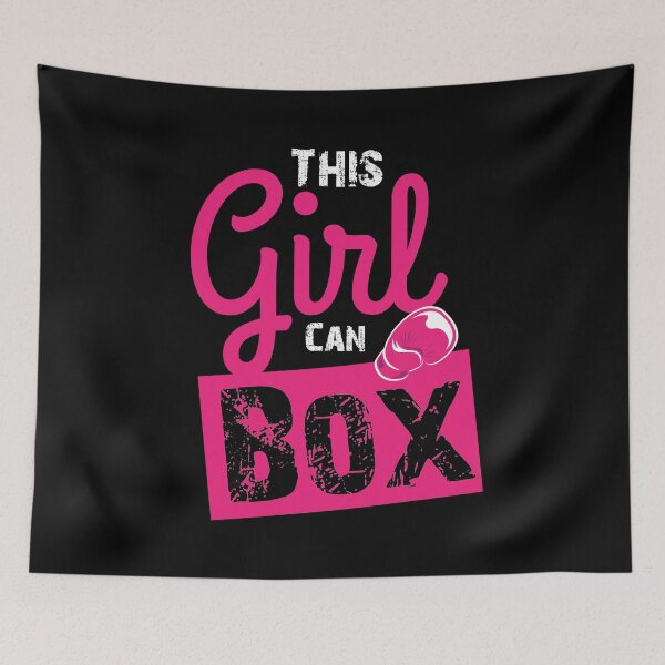 Item preview, This Girl can Box Quote Vintage Boxer Boxing Gloves Design  designed and sold by Rzelemenz.