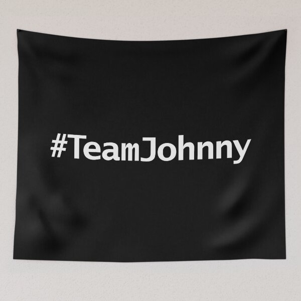 Item preview, Team Johnny Hashtag Minimal Typography White Text designed and sold by ellenhenry.