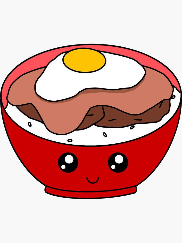 "Loco Moco" Sticker by HawaiiKawaii | Redbubble