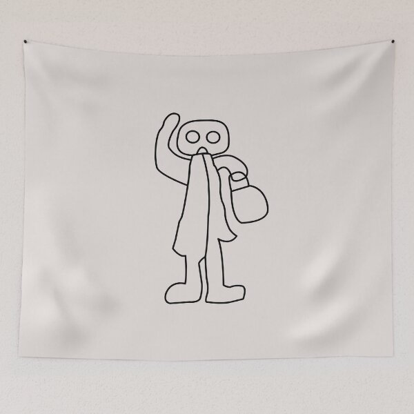 Item preview, Nazca line astronaut - black lines designed and sold by knappidesign.