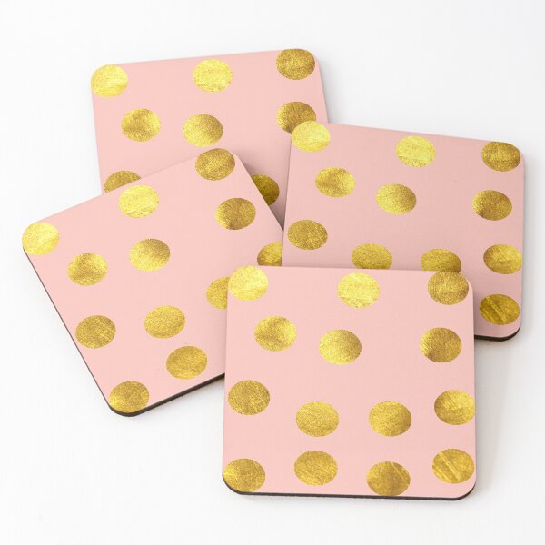 Item preview, Gold and pink dots designed and sold by susycosta.