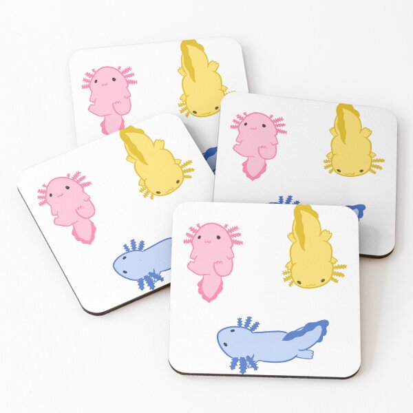Item preview, colorful axolotls designed and sold by PinkBunnyFluff.