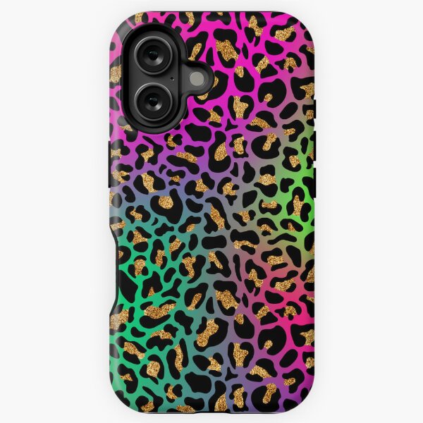 Item preview, Neon Rainbow Leopard Animal Print v2 designed and sold by sugarpopsky.