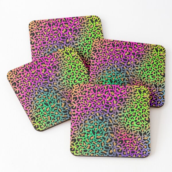 Item preview, Neon Rainbow Leopard Animal Print v2 designed and sold by sugarpopsky.
