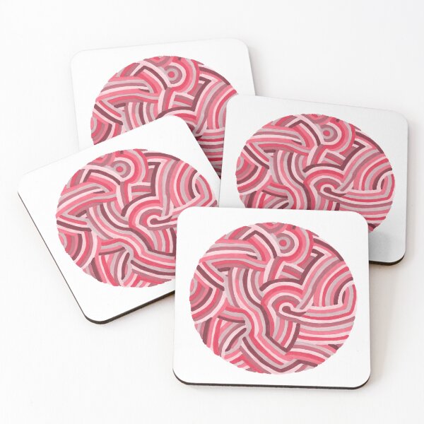 Item preview, Circle Mandala Striped Shades of Red designed and sold by inklets.