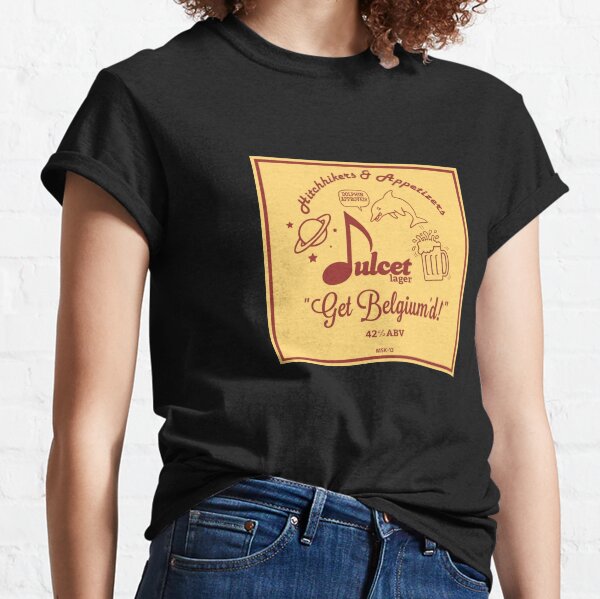 Hitchhikers & Appetizers Dulcet Lager Square Red Classic T-Shirt