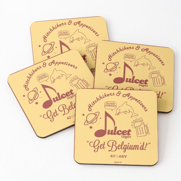 Item preview, Hitchhikers & Appetizers Dulcet Lager Square Red designed and sold by Hitchapps.