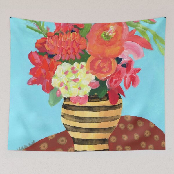 Item preview, Retro Flower Bouquet designed and sold by MarcyBrennanArt.
