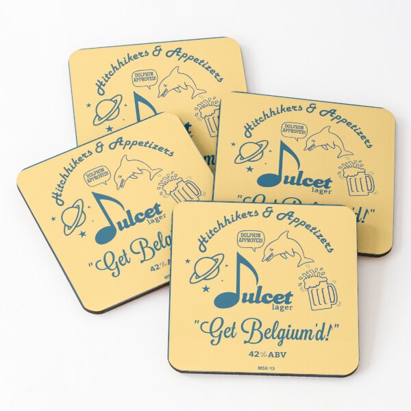 Item preview, Hitchhikers & Appetizers Dulcet Lager Square Blue designed and sold by Hitchapps.