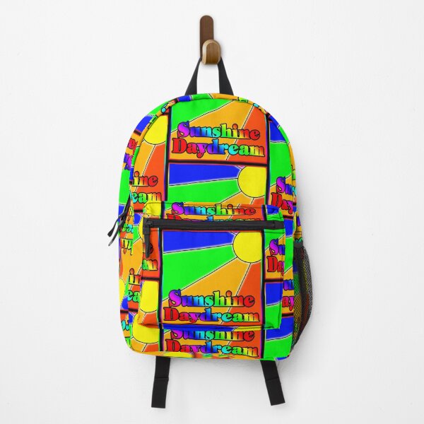 Item preview, Sunshine Daydream, with Sun, and sunbeams, with a rainbow background designed and sold by HBBArtShop.