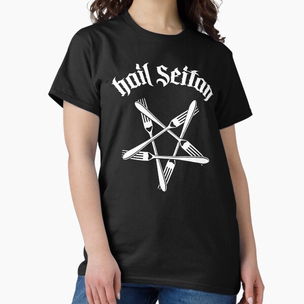Item preview, Hail Seitan - Go vegan No.1.2 (white)	 designed and sold by Mystic-Land.