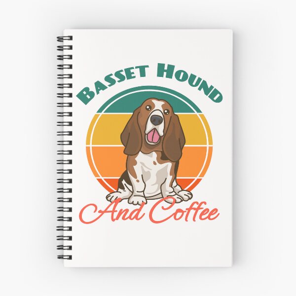 Item preview, Basset Hound And Coffee Dog puppy Lover Cute Sunser Retro designed and sold by Meteor77.