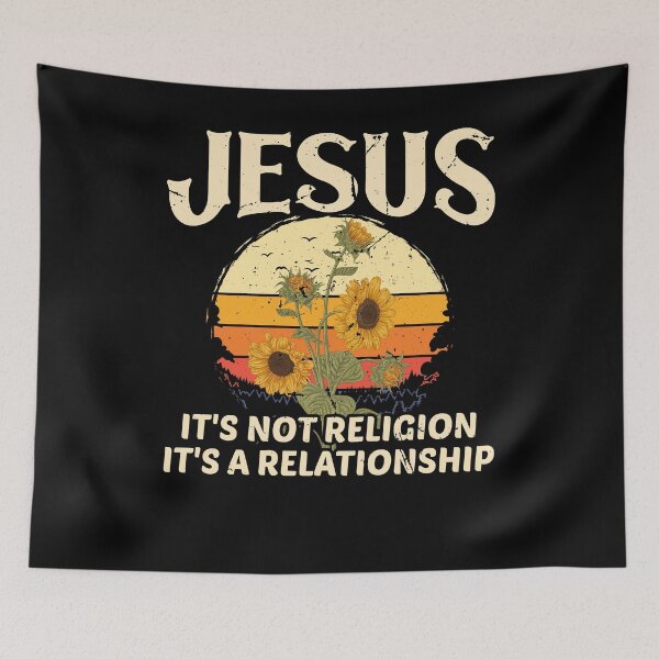 Item preview, Jesus It's Not a Religion It's A Relationship Sunflower Art designed and sold by Dressed For  Duty.