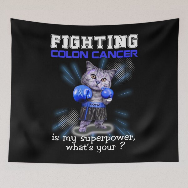 Item preview, Funny Cat Fighting Colon Cancer Is My Superpower What's Your designed and sold by Kohend.