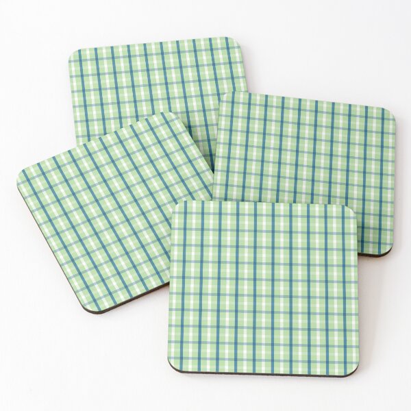 Item preview, Mint Green Check with White & Imperial Blue Stripes designed and sold by PSCSCo.