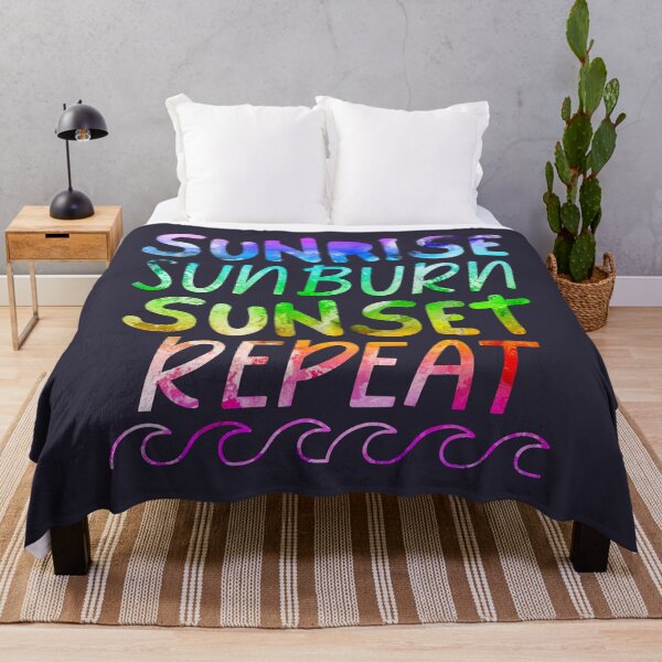 Item preview, Sunrise Sunburn Sunset Repeat Ocean Waves designed and sold by SunfullyYours.