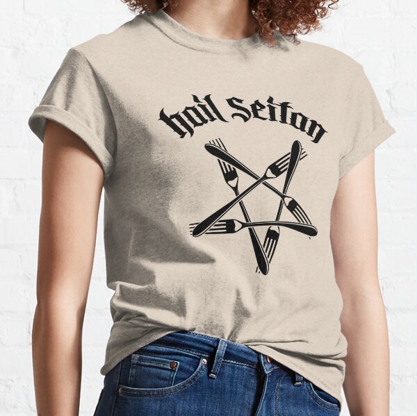 Hail Seitan - Go vegan 1.2 (black) Classic T-Shirt
