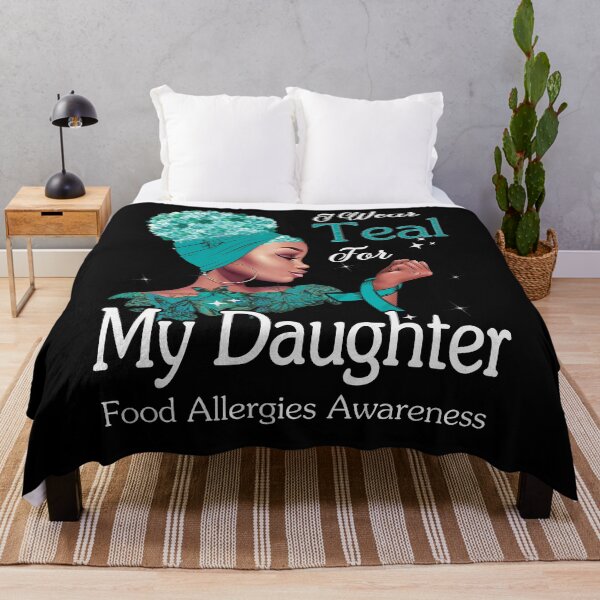 Item preview, Food Allergies Awareness Black Girl I Wear Teal For My Daughter designed and sold by tenjun16.