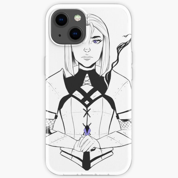 Black and white warrior iPhone Soft Case