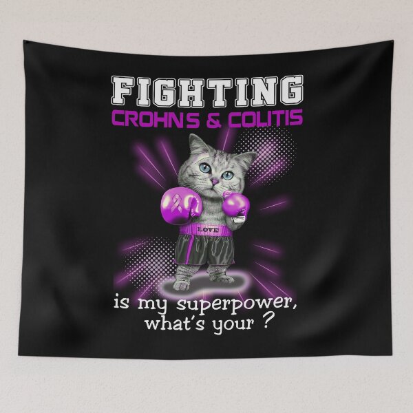 Item preview, Funny Cat Fighting Crohn's & Colitis Is My Superpower What's Your designed and sold by Kohend.