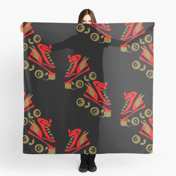 Cool golden roller skates Roller Derby Scarf