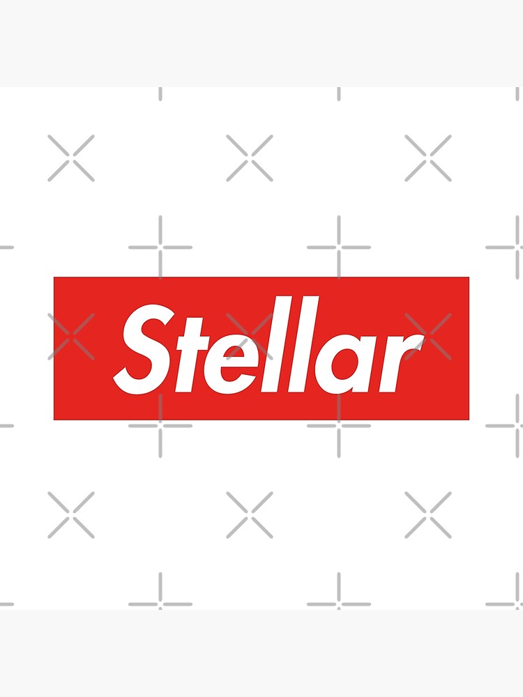 Discover Stellar Lumens (XLM) Red Premium Matte Vertical Poster