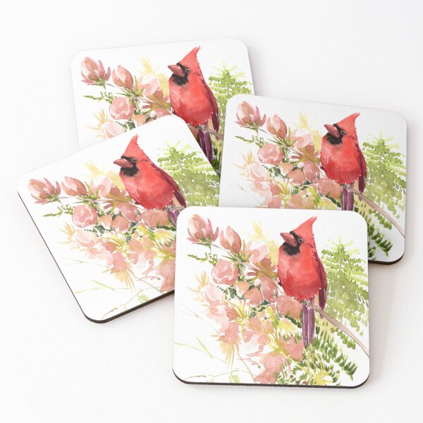 Item preview, Cardinal and Flowers designed and sold by surenart.