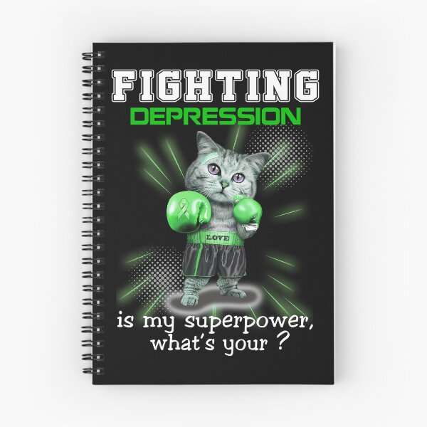Item preview, Funny Cat Fighting Depression Is My Superpower What's Your designed and sold by Kohend.