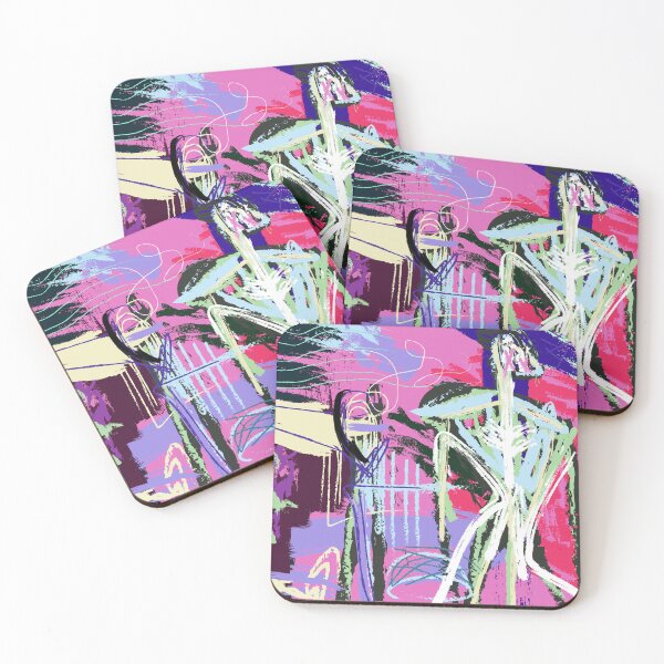 Item preview, Pink Figures Neo-Expressionist Abstract Colorful Art  designed and sold by sibleystudios.