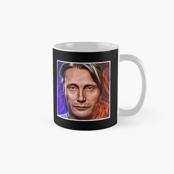 Item preview, Mads Mikkelsen Hannibal in Blue and Orange Flames designed and sold by orionlodubyal.