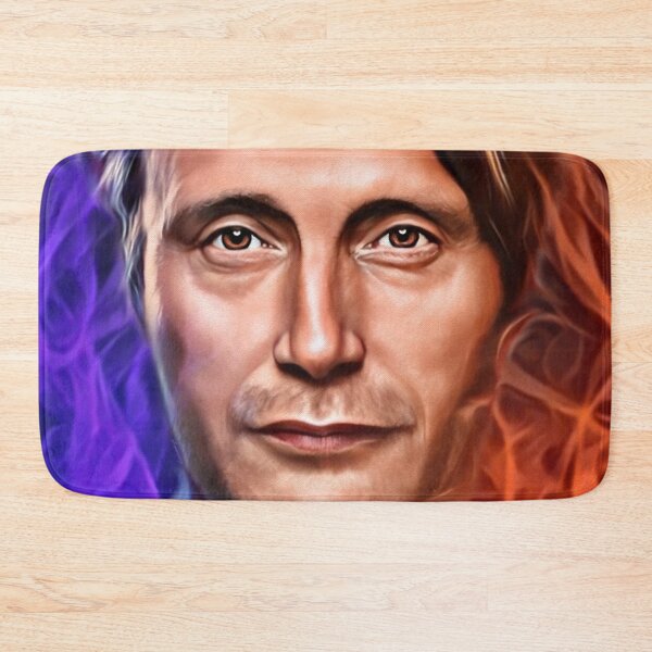 Item preview, Mads Mikkelsen Hannibal in Blue and Orange Flames designed and sold by orionlodubyal.