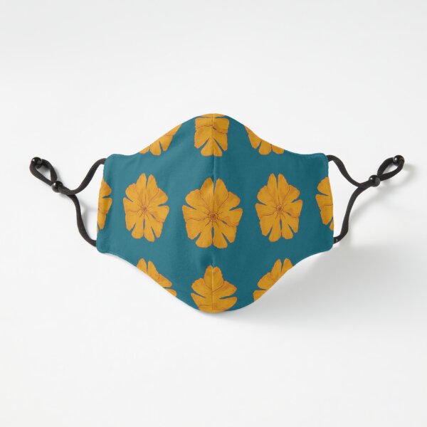 Einfaches nahtloses Blumenmuster_Blau Passgenau (3-lagig)