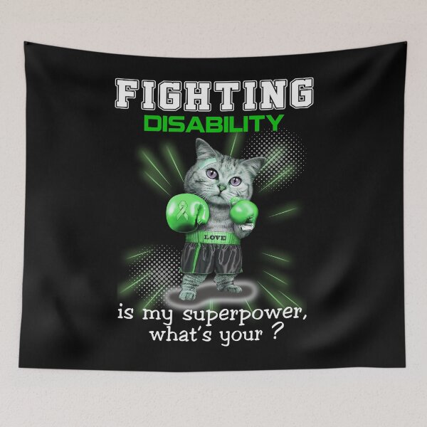 Item preview, Funny Cat Fighting Disability Is My Superpower What's Your designed and sold by Kohend.