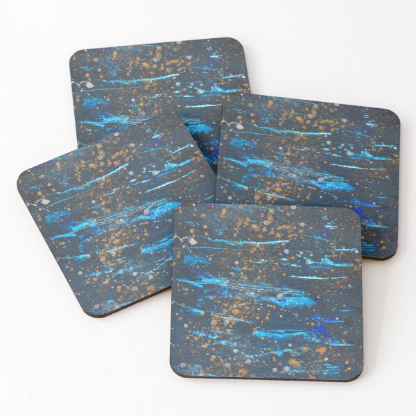Item preview, Abstract in Blue and Gold designed and sold by Starfire Art.
