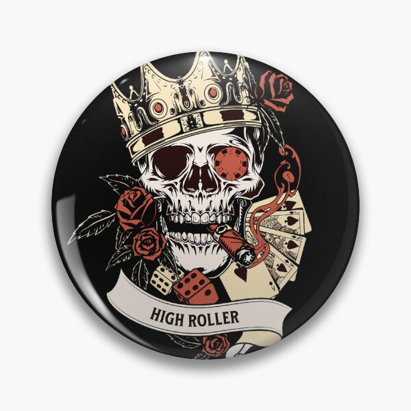 Item preview, Skull Crown Dice Cards Chips Gambling High Roller Casino Vegas designed and sold by CattlettArt.