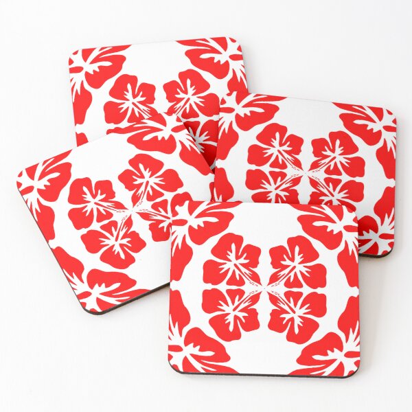 Item preview, Red and white tropical island floral  designed and sold by Coexist In Tee's .