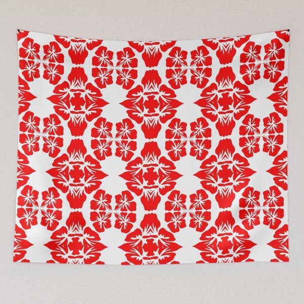 Item preview, Red and white tropical island floral  designed and sold by Coexist In Tee's .