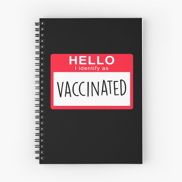 Item preview, I identify as Vaccinated Hello Sticker Design  designed and sold by trendyzcom.