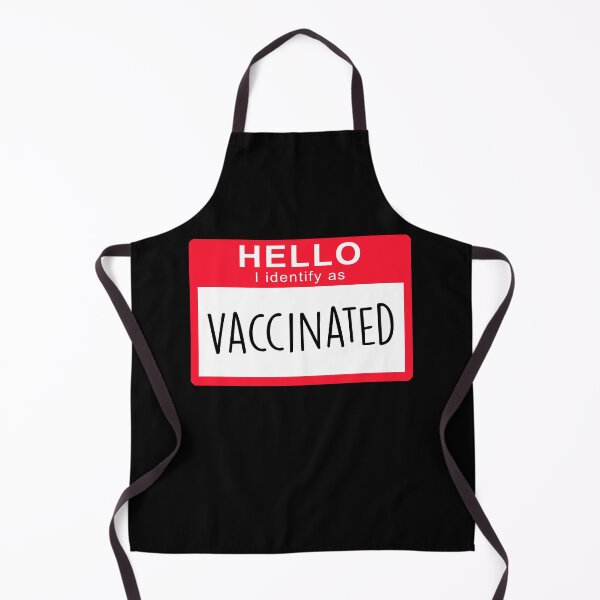 Item preview, I identify as Vaccinated Hello Sticker Design designed and sold by trendyzcom.